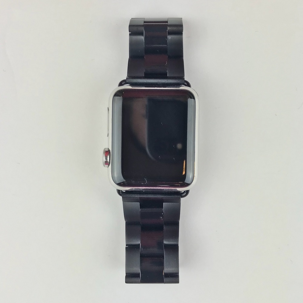 Black stainless steel Apple Watch band 38MM